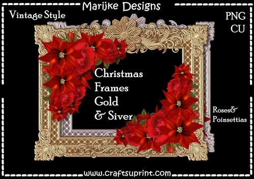 Christmas Frames Gold & Silver CU