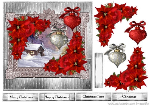 Christmas Cottage In Frame