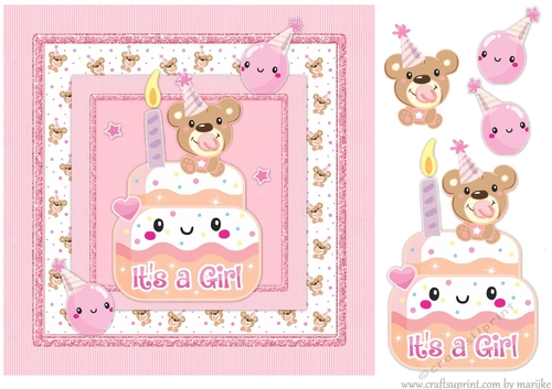 Its a Girl Quick Card