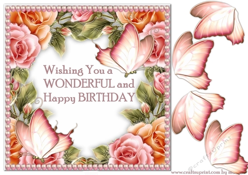 Vintage Roses Quick Card Birthday
