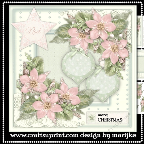 Christmas Pastel Poinsettias mini Kit