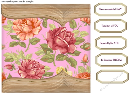Vintage Roses Topper & Tags 3