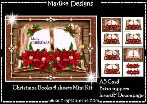 Vintage Christmas Books Mini Kit