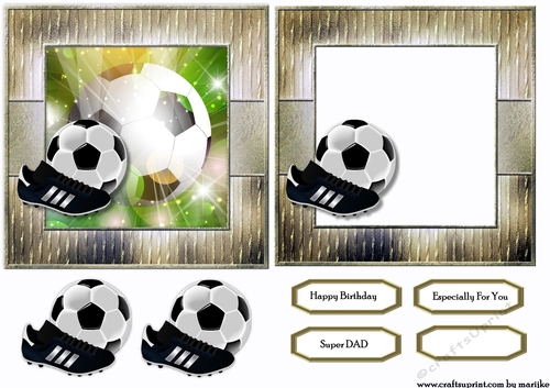 Male Card Topper & Insert Football