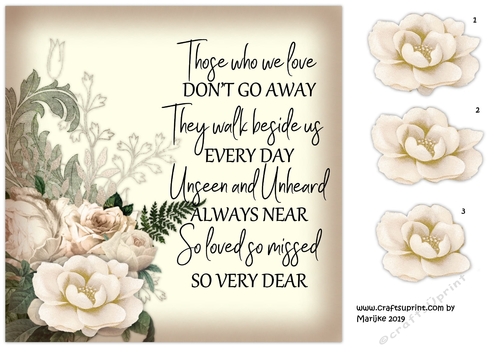 Sympathy Vintage Flowers & Verse 1