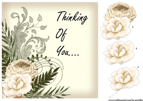 Sympathy Vintage Flowers & Verse  4