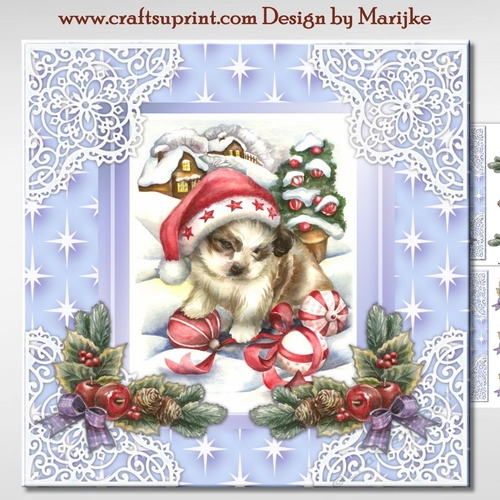 Mk Cute Puppy In The Snow Mini Kit