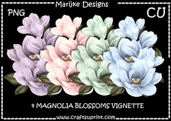 CU DR Magnolia Blossoms Vignette
