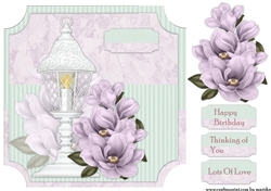 Qyuick Card Lilac Magnolia & Lantern