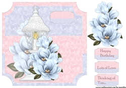 Quick Card  Blue  Magnolia & Lantern