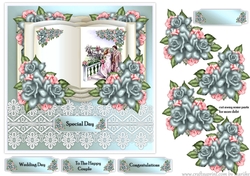 3 D Wedding Book Vintage Roses