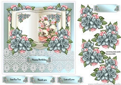 3 D Kittens Book Vintage Roses 2