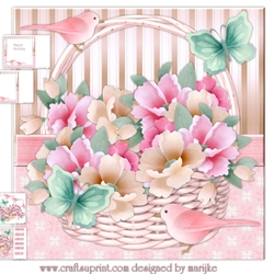 Pretty Flowers Basket Mini Kit