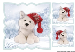 Scallop Topper Christmas Teddie