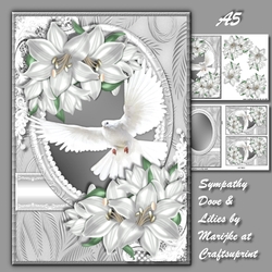 Sympathy Dove & Lilies A5 Mini Kit