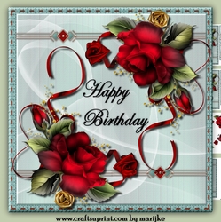 Beautiful Art DecoBirthday Roses Mini Kit