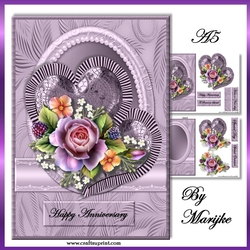 A5 Romantic Roses & Hearts Mini Kit