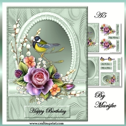 A5 Birds & Roses Mini Kit