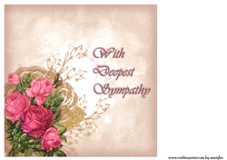 Insert Vintage Roses Sympathy 4
