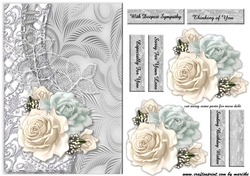 Sympathy Roses A5 Card