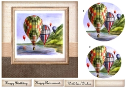 Male card Hot Air Balloons
