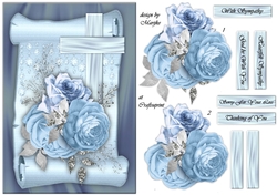 A5 Vintage Sympathy Roses