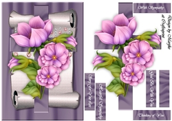 A5 Cross & Beautiful Flowers