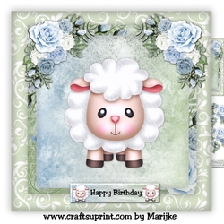 Mini Kit Cute Birthday Sheep