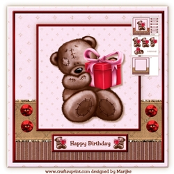 Mini Kit Cute Birthday Teddie
