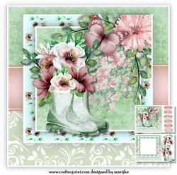 Mini Kit  Rainboots &  Vintage Roses