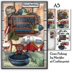 A5 Male Card Gone Fishing