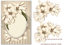 A5   Blank Topper   Yvory Lilies
