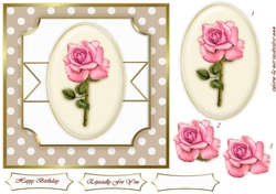 Perfect Pink Rose Quick card