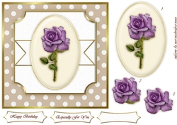 Perfect Purple Rose Quick Card