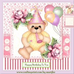 Cute Birthday Bear Mini Kit