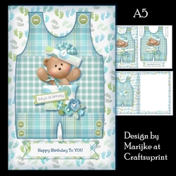 A5 Babys First  Birthday  Mini Kit
