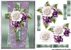 A5   Sympathy Cross & Roses 2