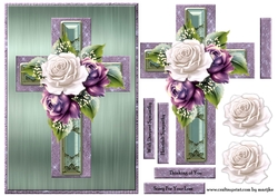 A5 Sympathy Cross & Roses 3