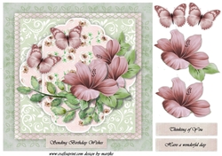 Vintage Flowers & Butterflies 3