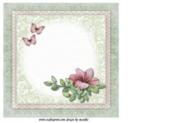 Vintage Flowers & Butterflies Insert