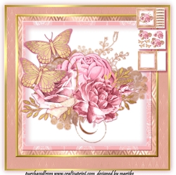 Classic  Roses Pink & Gold Mini Kit