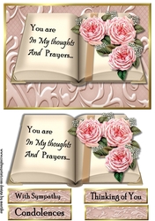 Sympathy Book Antique Roses