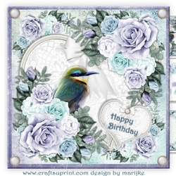 Beautiful Bird & VIntage Roses MIni Kit