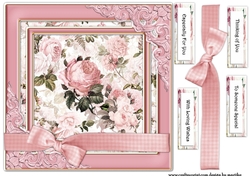 Vintage Roses Card Topper  3