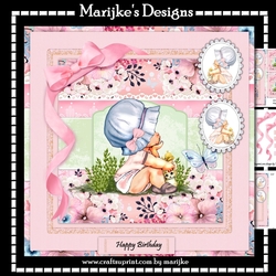 Cute Bonnet Girl Mini Kit
