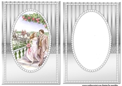 A5 Topper &  Insert Elegant Pearls   Wedding 