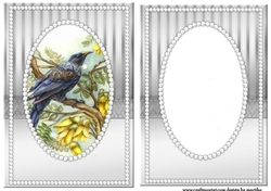 A5 Topper & Insert Elegant Pearls Bird