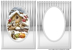 A5 Topper & Insert Elegant Pearls Birdhouse