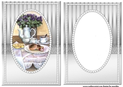 A5 Topper &  Insert Elegant Pearls  Tea  Time
