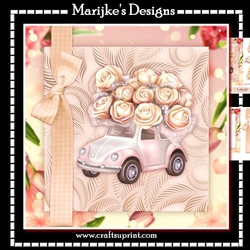 Driver License Girl Cream Roses Mini Kit